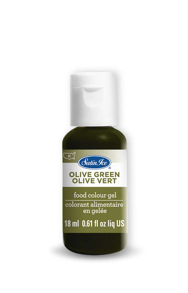 Olive Green Food Colour Gel 0.61 oz by Satin Ice 600