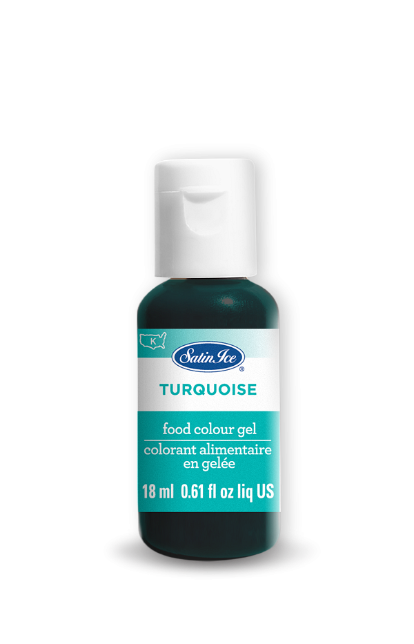 Turquoise Food Colour Gel 0.61 oz by Satin Ice 600