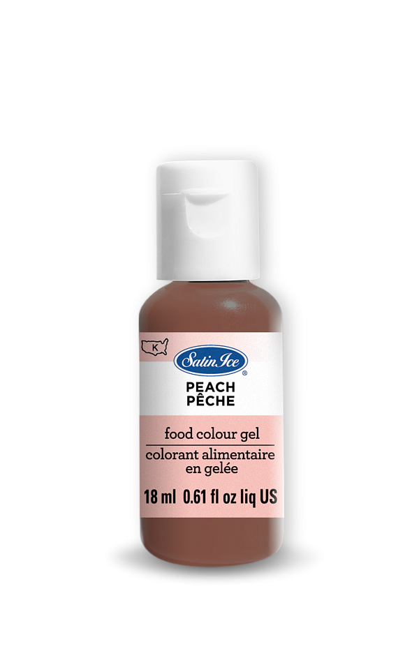 Peach Food Colour Gel 0.61 oz by Satin Ice 600