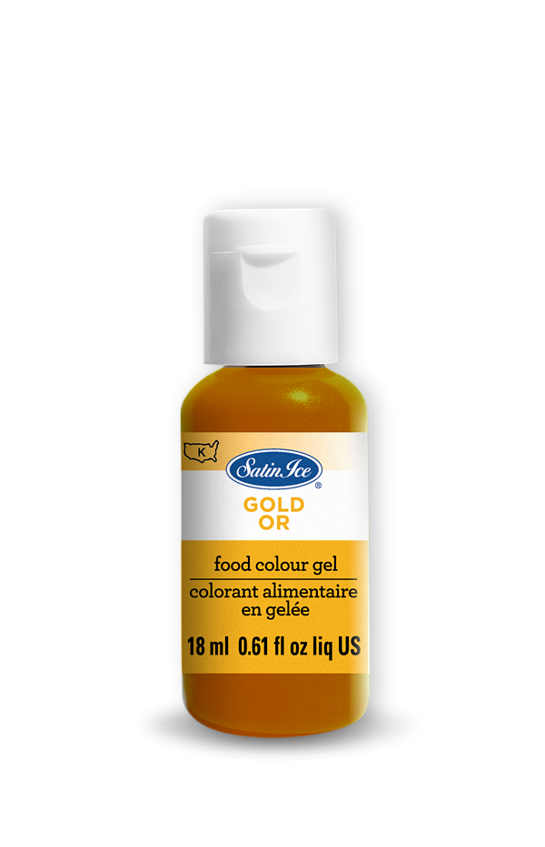 Gold Food Colour Gel 0.61 oz by Satin Ice 600