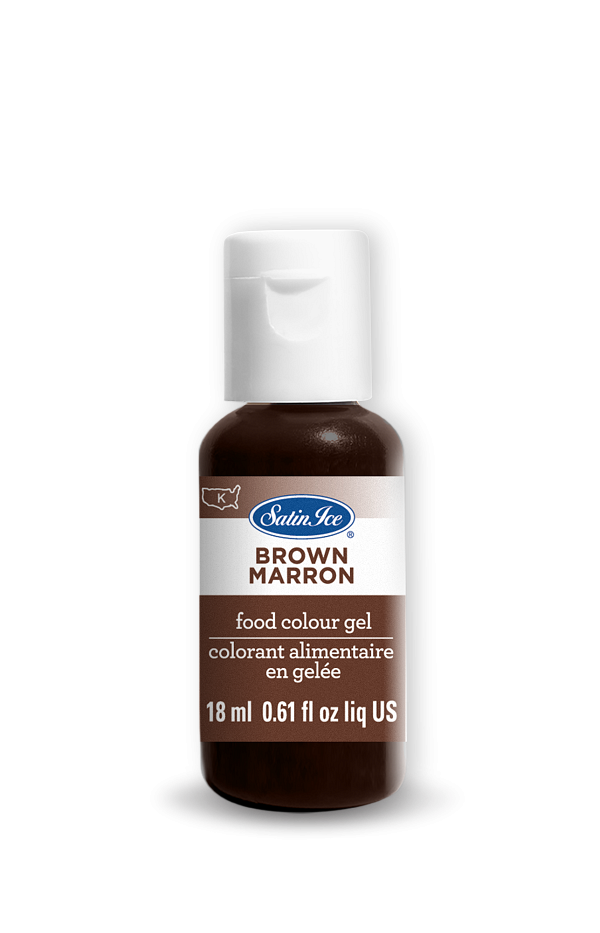 Brown Food Colour Gel 0.61 oz by Satin Ice 600
