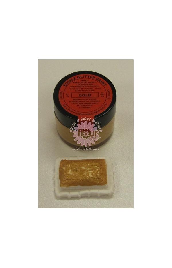 Gold Edible Glitter Paint by Sugarflair - 35 Grams 600
