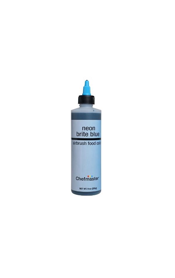 Neon Brite Blue 9 oz Airbrush Color by Chefmaster 600